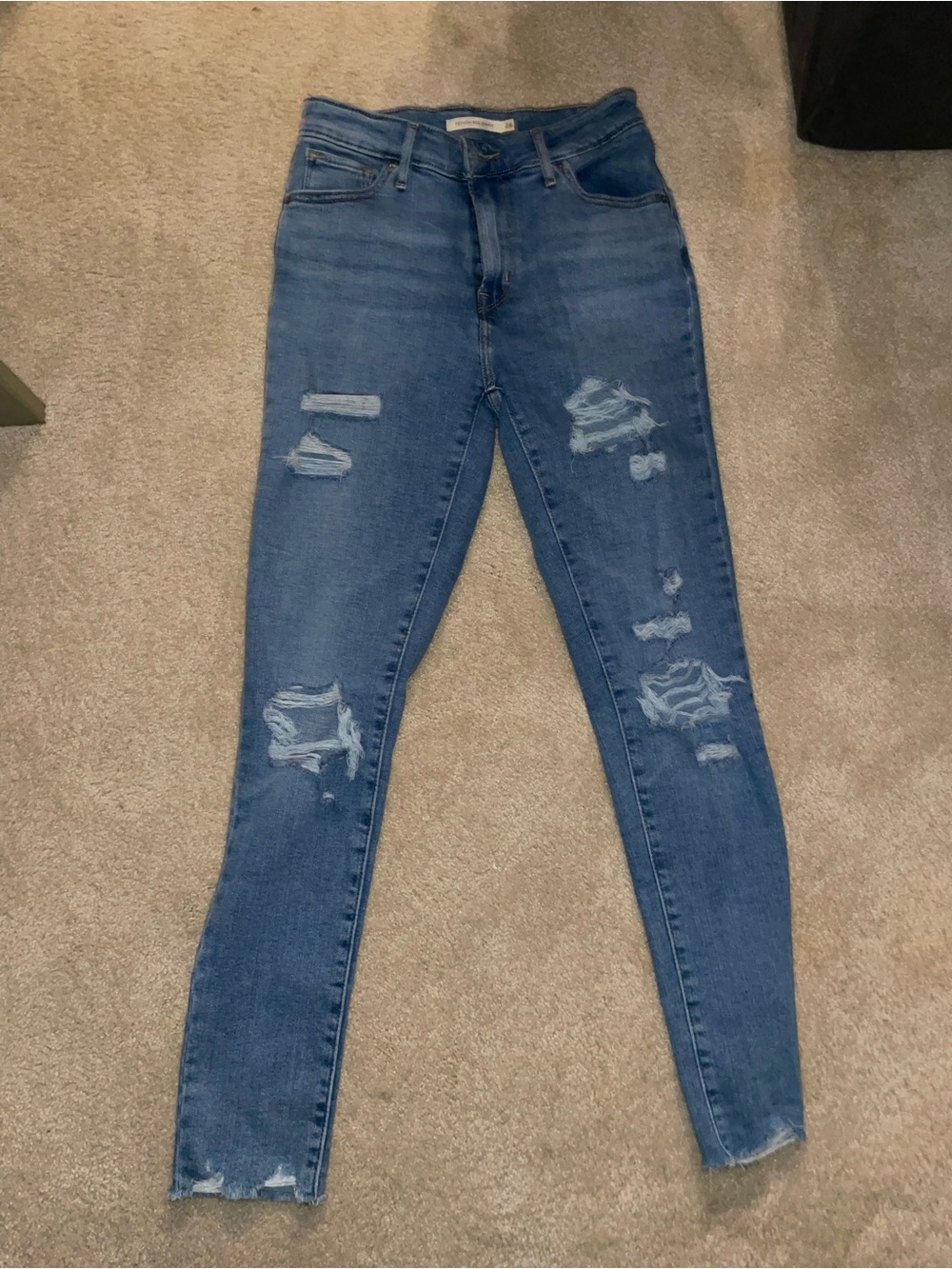 Levi's Women's Distressed Skinny Jeans - Blue